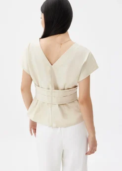 Cotton V-neck Top