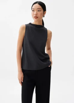 Crinked Mock Neck Top