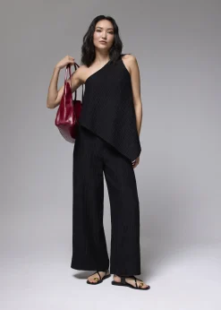 Crinkled Asymmetric Toga Top