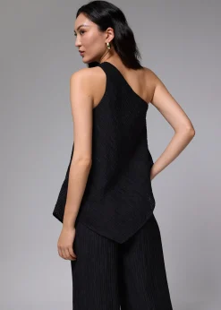 Crinkled Asymmetric Toga Top