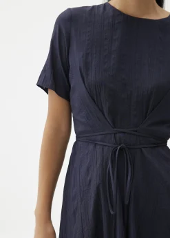 Crinkled Shift Mini Dress
