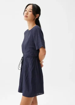 Crinkled Shift Mini Dress