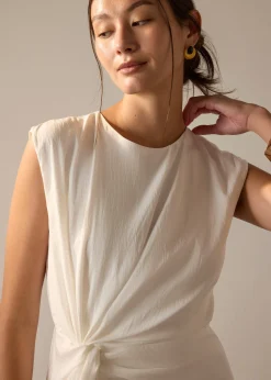 Crinkled Twist Knot Midaxi Dress