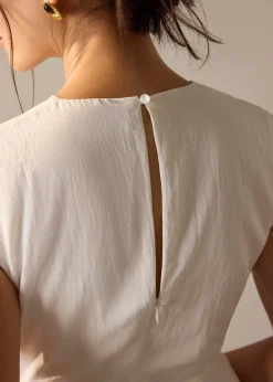 Crinkled Twist Knot Midaxi Dress