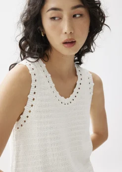 Crochet Round Neck Tank Top