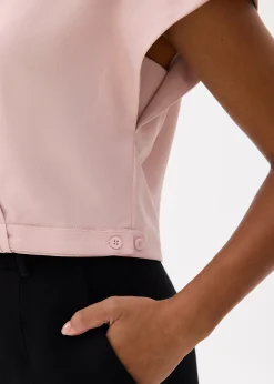 Cropped V-neck Wrap Top