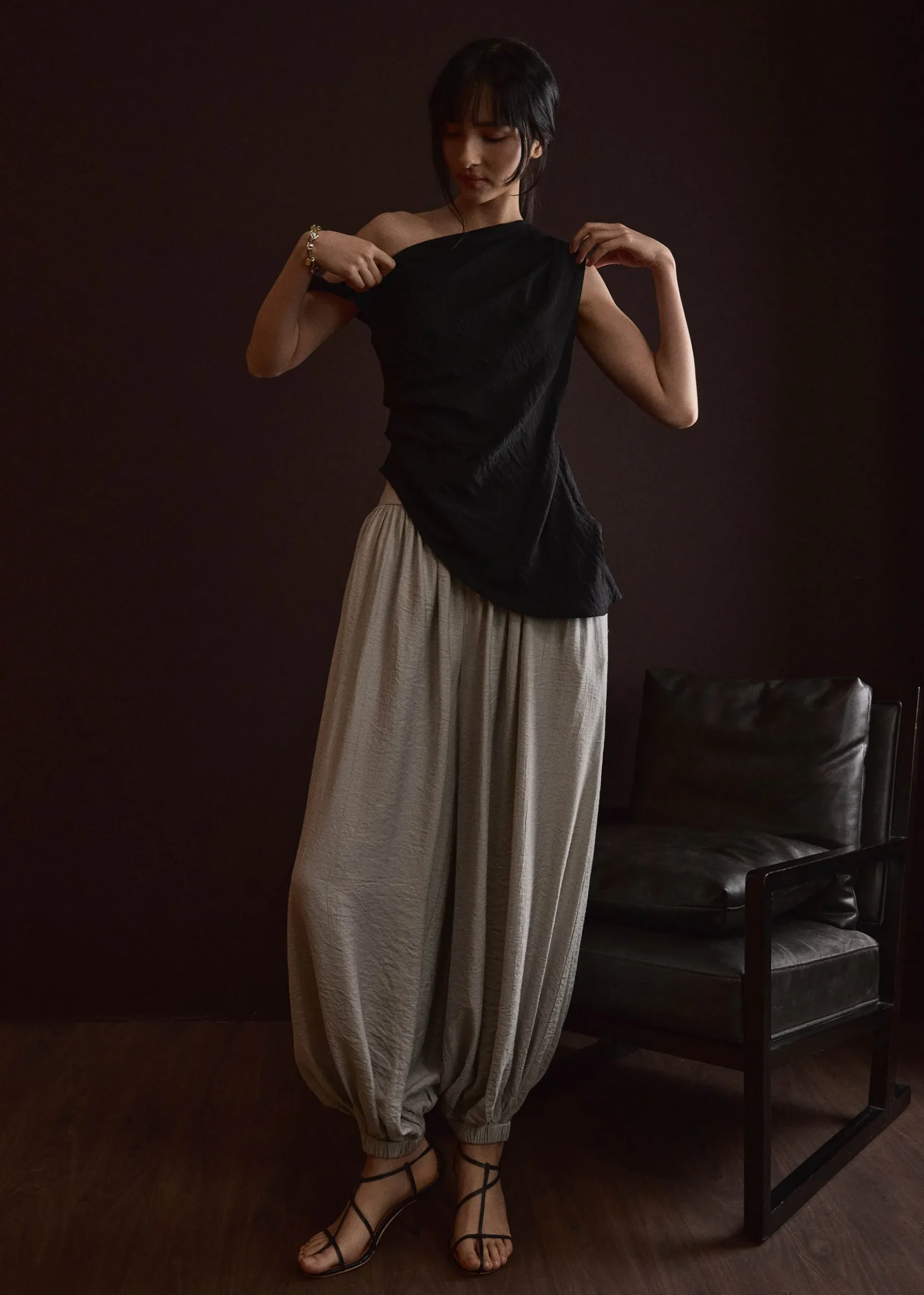 Cuffed Hem Cocoon Pants