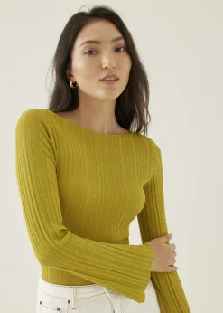 Cyrene Knit Flare Sleeve Top