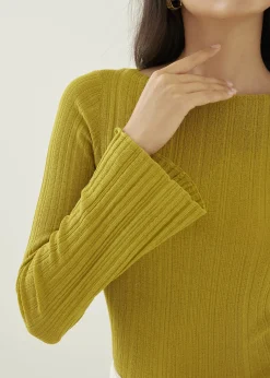 Cyrene Knit Flare Sleeve Top