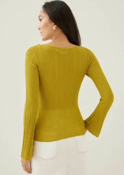 Cyrene Knit Flare Sleeve Top