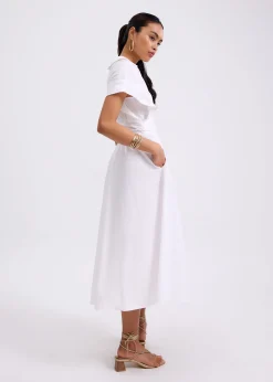 Dahlia Poplin Fit & Flare Midaxi Dress