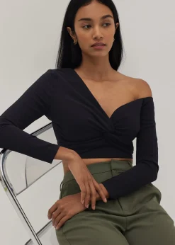 Dakota Padded Asymmetric Off Shoulder Top