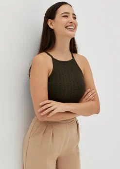 Daliah Crochet Knit Tank Top