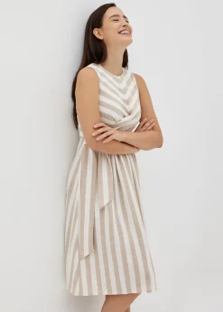 Danna Striped Front Tie Dress