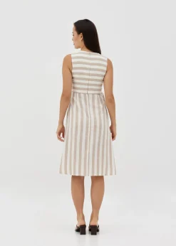 Danna Striped Front Tie Dress