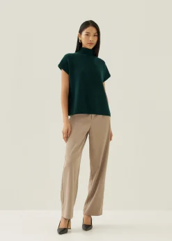 Dencia High Neck Knit Top