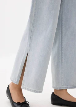 Denim High Rise Wide Leg Jeans