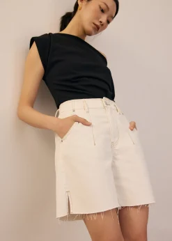 Denim Medium Rise Shorts