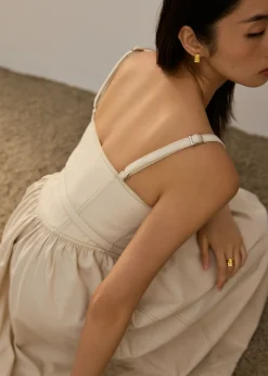 Detachable Sash Sweetheart Fit & Flare Midi Dress