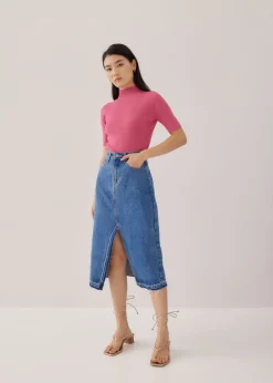 Devan Mock Neck Knit Top