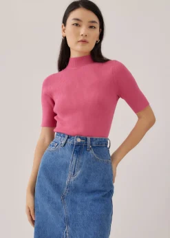 Devan Mock Neck Knit Top