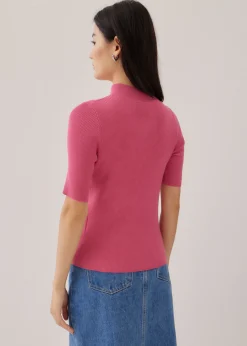Devan Mock Neck Knit Top