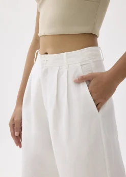 Devika Linen Tailored Wide Leg Pants