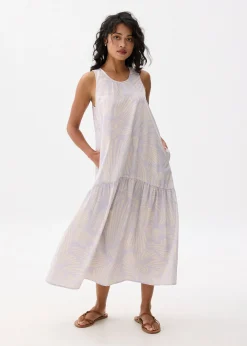 Drop Waist Trapeze Maxi Dress