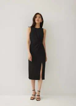 Eartha Textured Side Twist Dress