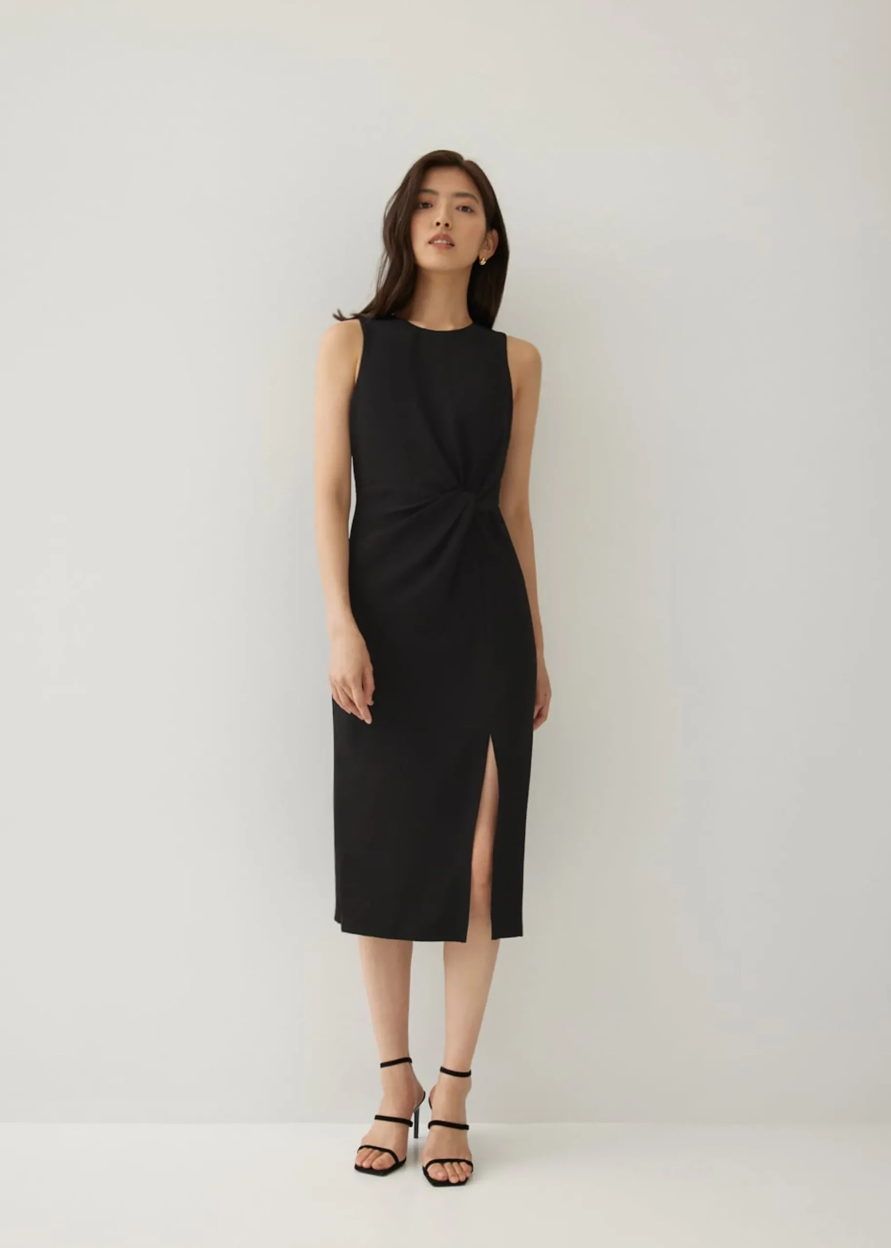 Eartha Textured Side Twist Dress