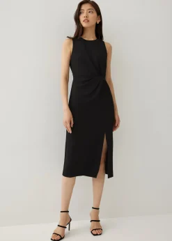 Eartha Textured Side Twist Dress
