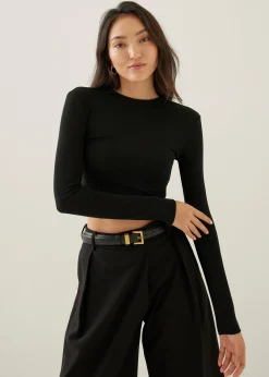 Edita Fitted Crop Sleeve Top
