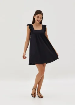 Effie Textured Frill Babydoll Dress