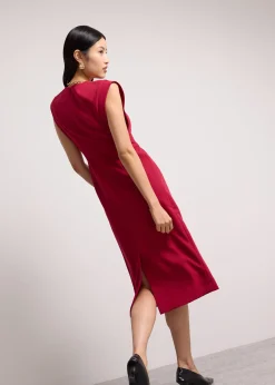 Eika Panelled Cap Sleeve Column Midi Dress