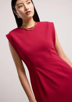 Eika Panelled Cap Sleeve Column Midi Dress