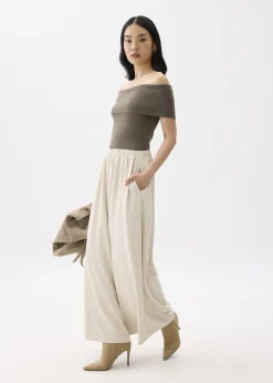 Elastic High Waist Palazzo Pants