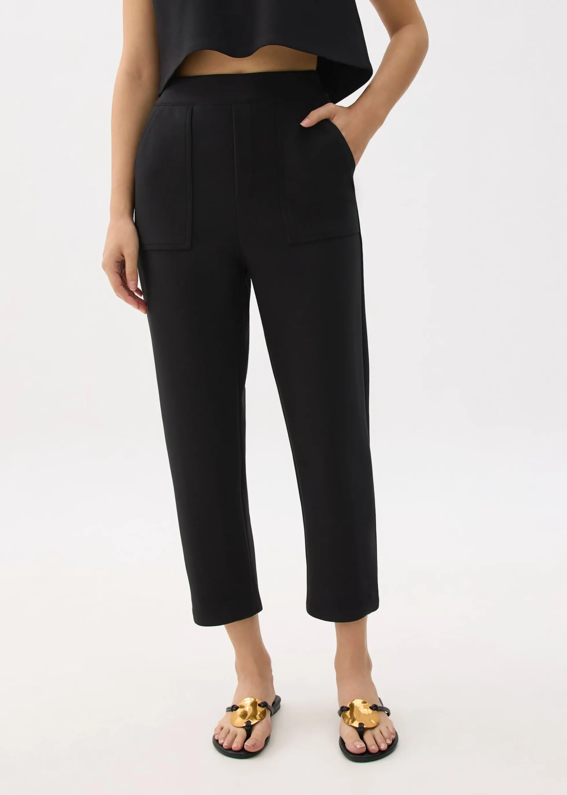 Elastic Peg Leg Pants