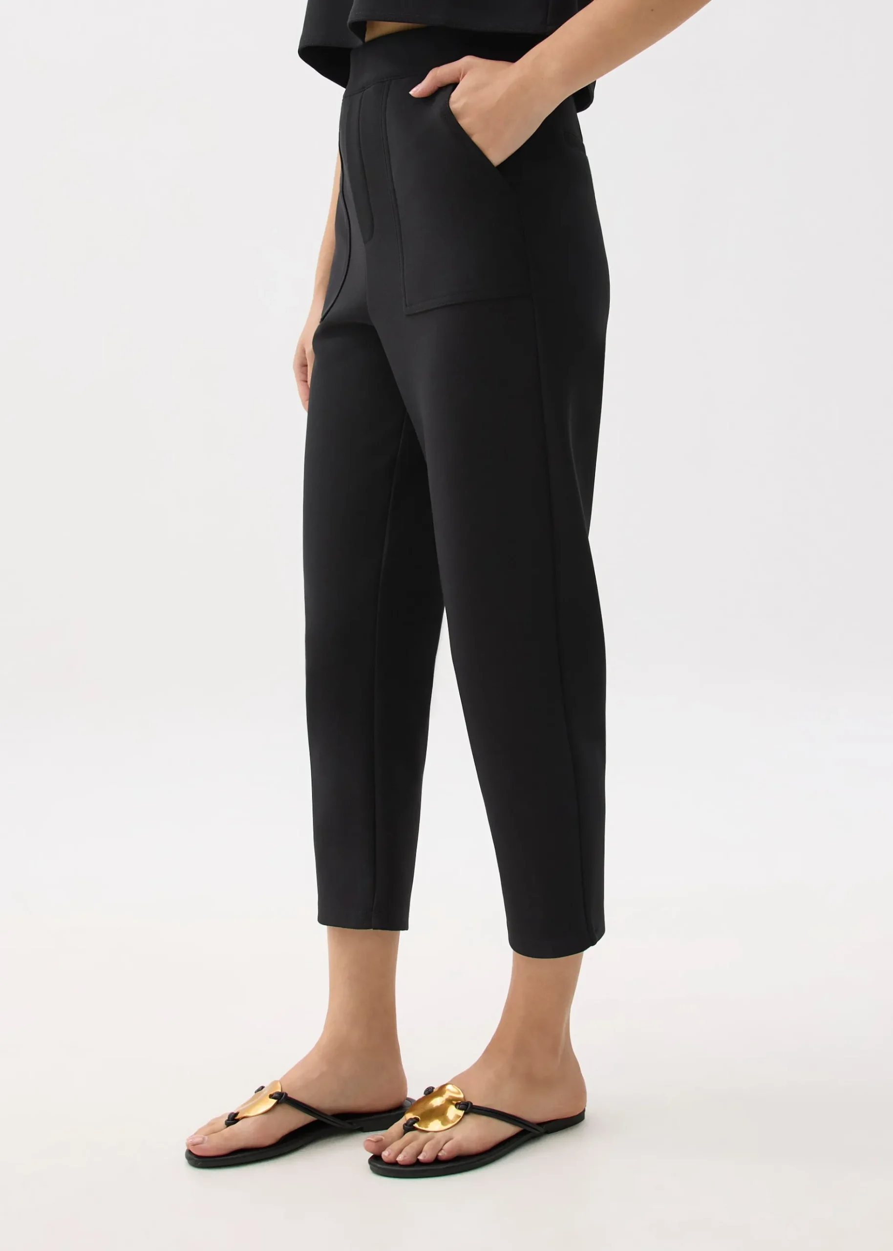 Elastic Peg Leg Pants