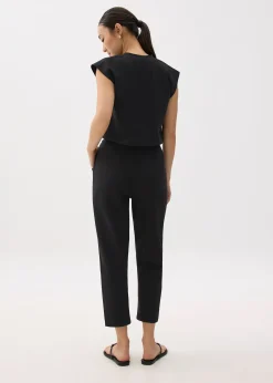 Elastic Peg Leg Pants