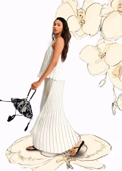 Elastic Pleated Wide Leg Pants