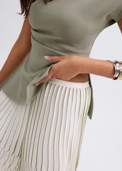 Elastic Pleated Wide Leg Pants