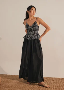 Elastic Wide Leg Palazzo Pants