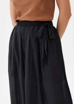 Elastic Wide Leg Palazzo Pants