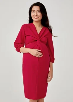 Eleonara Maternity Knot Front Bodycon Dress