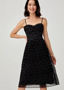 Eleusine Jacquard Pleated Dress