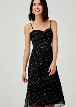 Eleusine Jacquard Pleated Dress