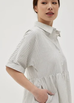 Elisia Tiered Mini Shirt Dress