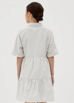 Elisia Tiered Mini Shirt Dress