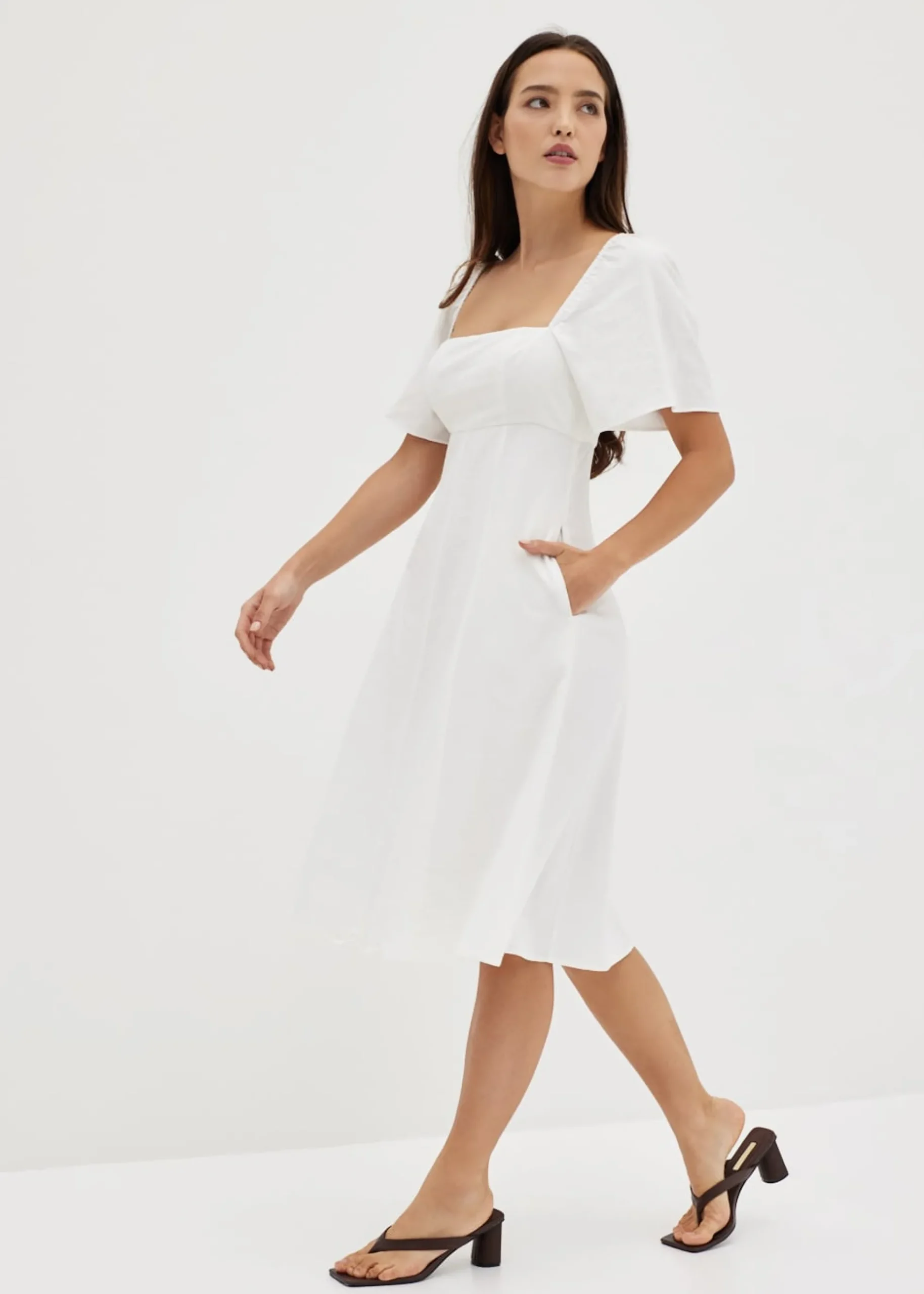 Elisse Linen Fit & Flare Dress