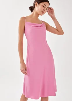 Ellisa Cowl Neck Midi Dress